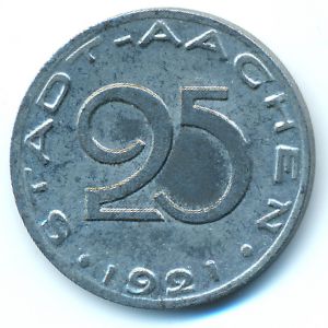 Ахен., 25 пфеннигов (1921 г.)
