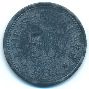 Бергцаберн., 50 пфеннигов (1917 г.)