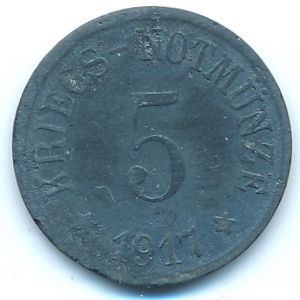 Бергцаберн., 5 пфеннигов (1917 г.)