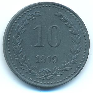 Бромберг., 10 пфеннигов (1919 г.)