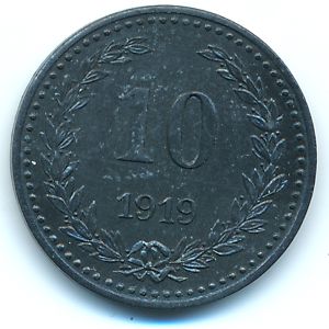 Бромберг., 10 пфеннигов (1919 г.)