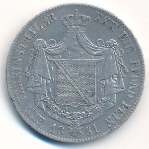 Саксен-Мейнинген, 1 талер (1861 г.)