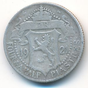 Кипр, 4 1/2 пиастра (1921 г.)