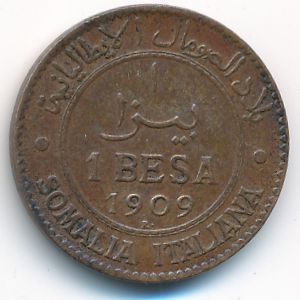 Итальянское Сомали, 1 беса (1909 г.)