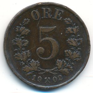 Норвегия, 5 эре (1902 г.)