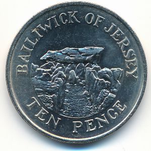 Джерси, 10 пенсов (1984 г.)
