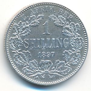 ЮАР, 1 шиллинг (1897 г.)
