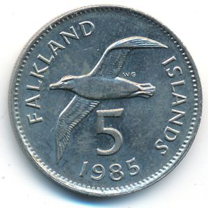 Фолклендские острова, 5 пенсов (1985 г.)