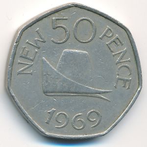 Гернси, 50 новых пенсов (1969 г.)