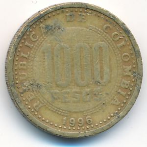 Колумбия, 1000 песо (1996 г.)