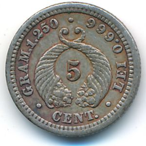 Колумбия, 5 сентаво (1902 г.)