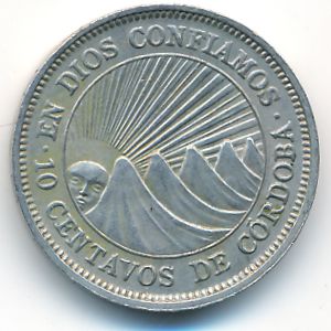 Nicaragua, 10 centavos, 1964