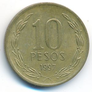 Chile, 10 pesos, 1997