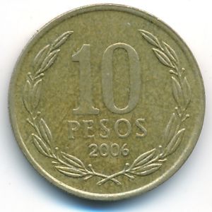 Chile, 10 pesos, 2006
