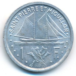 Saint Pierre and Miquelon, 1 franc, 1948