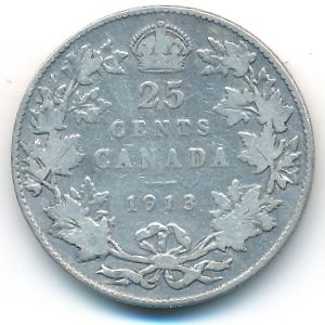 Канада, 25 центов (1913 г.)