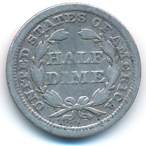 USA, 1/2 dime, 1857