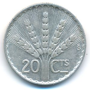 Uruguay, 20 centesimos, 1942