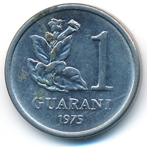 Paraguay, 1 guarani, 1975