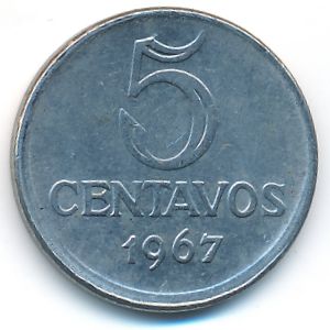 Бразилия, 5 сентаво (1967 г.)