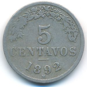 Боливия, 5 сентаво (1892 г.)