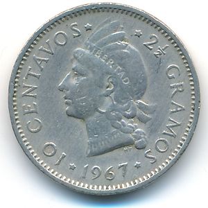 Доминиканская республика, 10 сентаво (1967 г.)