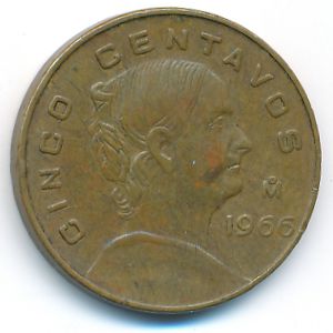 Мексика, 5 сентаво (1966 г.)