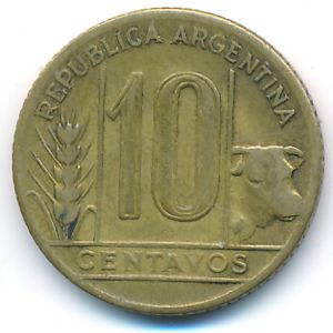 Argentina, 10 centavos, 1947