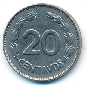 Ecuador, 20 centavos, 1969
