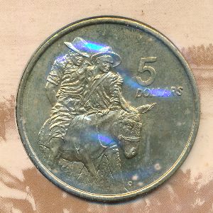 Австралия, 5 долларов (1990 г.)