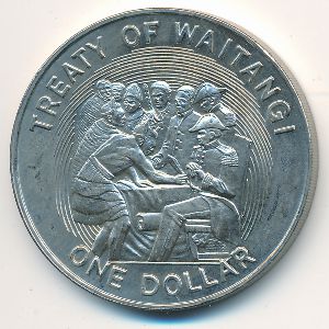 Новая Зеландия, 1 доллар (1990 г.)