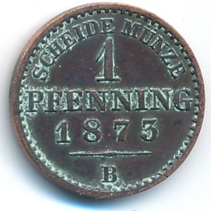 Пруссия, 1 пфеннинг (1873 г.)