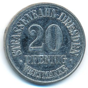 Дрезден., 20 пфеннигов