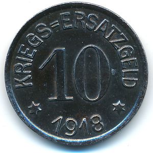Крефельд., 10 пфеннигов (1918 г.)