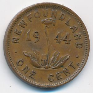 Ньюфаундленд, 1 цент (1944 г.)