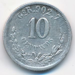 Мексика, 10 сентаво (1888 г.)