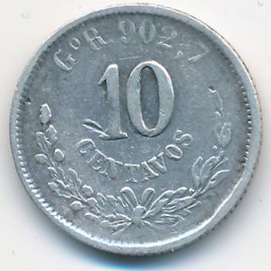 Мексика, 10 сентаво (1890 г.)