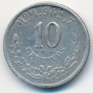 Мексика, 10 сентаво (1889 г.)