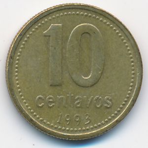 Аргентина, 10 сентаво (1993 г.)