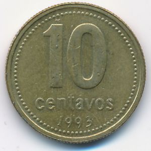 Аргентина, 10 сентаво (1993 г.)