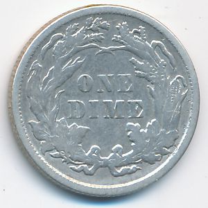 США, 1 дайм (1887 г.)