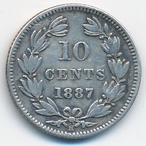Никарагуа, 10 сентаво (1887 г.)