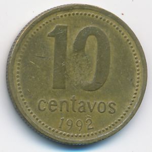 Аргентина, 10 сентаво (1992 г.)