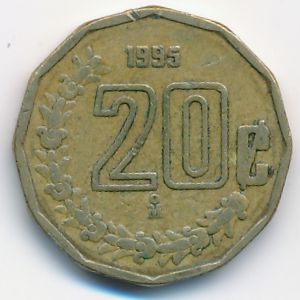 Мексика, 20 сентаво (1995 г.)