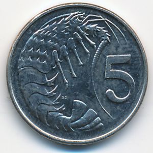Каймановы острова, 5 центов (1992 г.)