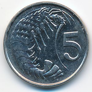 Каймановы острова, 5 центов (1996 г.)