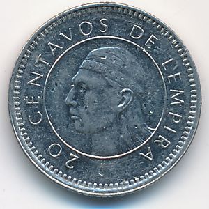 Honduras, 20 centavos, 1996