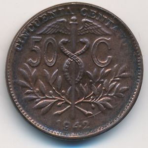 Боливия, 50 сентаво (1942 г.)