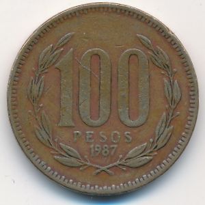 Чили, 100 песо (1987 г.)