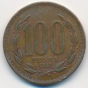 Чили, 100 песо (1987 г.)